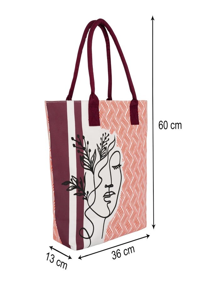 earthsave All Purpose Tote Bag - Girl| Printed Organic Multipurpose Cotton Bags | Cute Hand Bag for Girls | Best for College, Travel | Reusable Shopping Bag | Eco-Friendly Tote Bags - Image 3